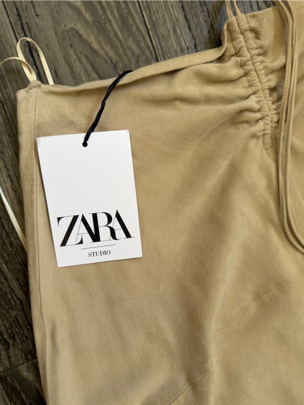 NWT ZARA 100% Goat Leather Suede Long Skirt Western Boho Sz M Limited Edition - Picture 9 of 15